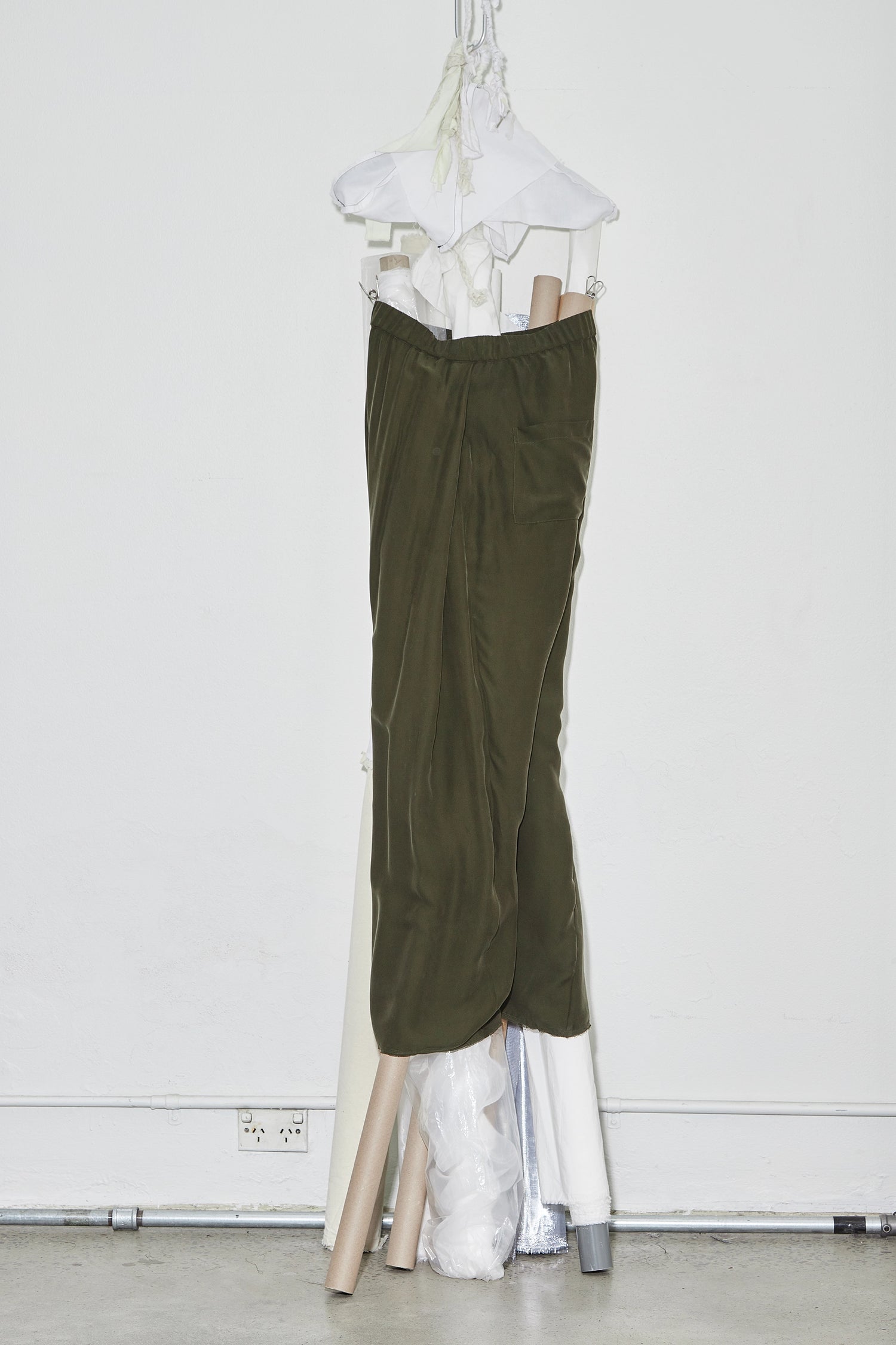 Pleated Wide Leg Pants Khaki