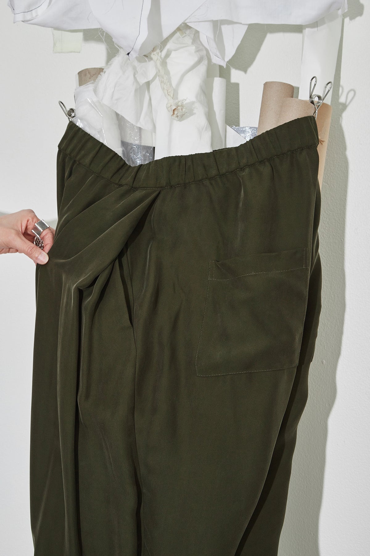 Pleated Wide Leg Pants Khaki