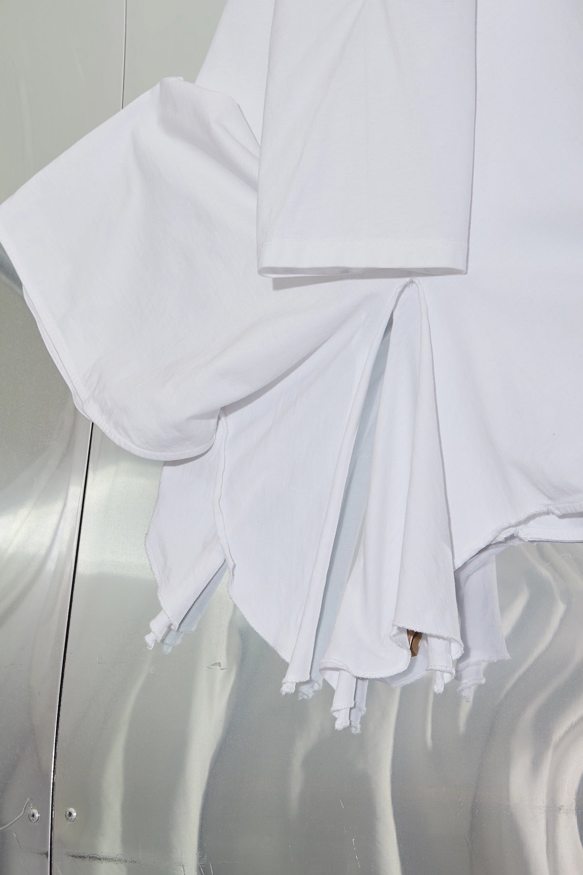 White Flare Hem T-Shirt