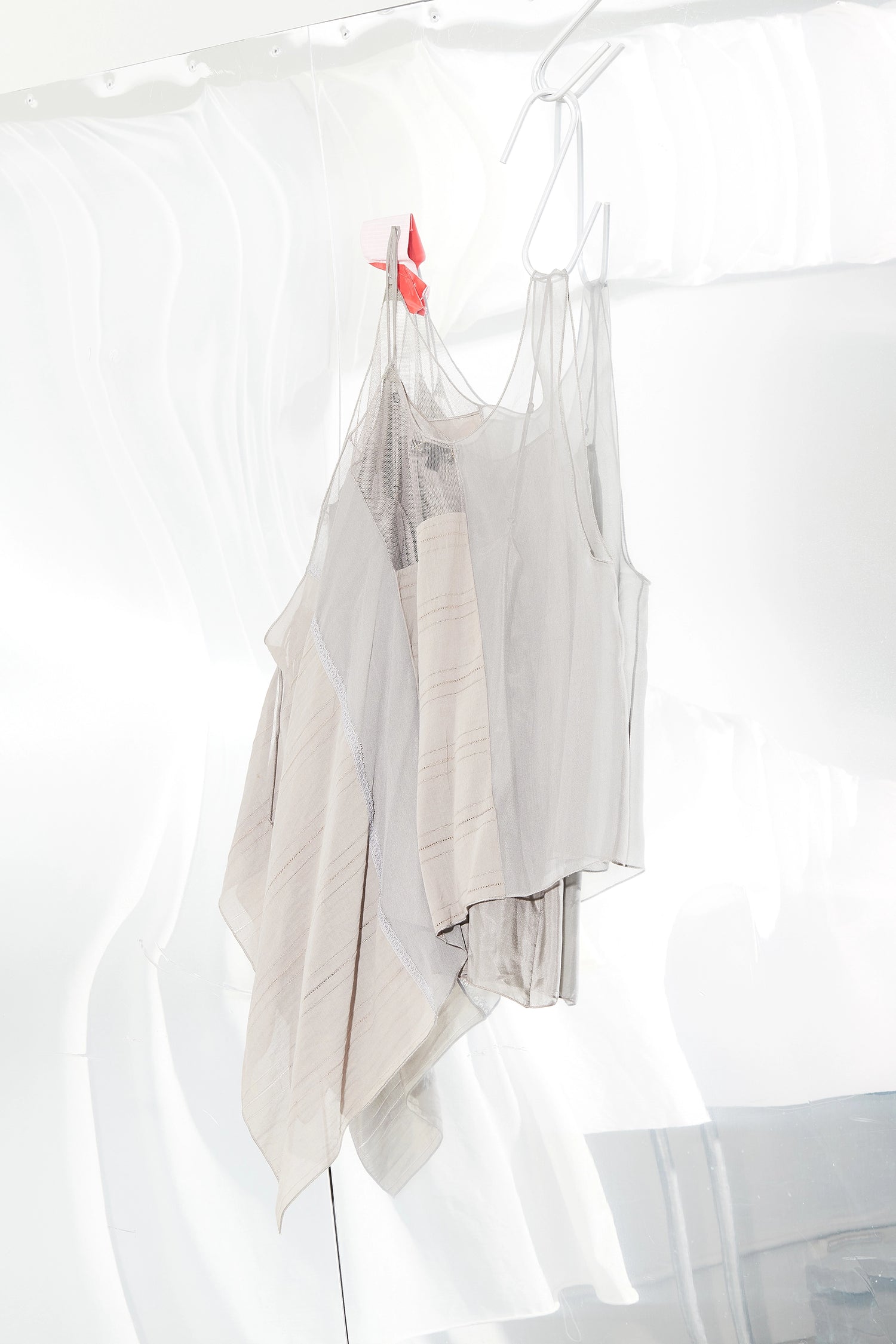 Two piece bias patchwork camisole top