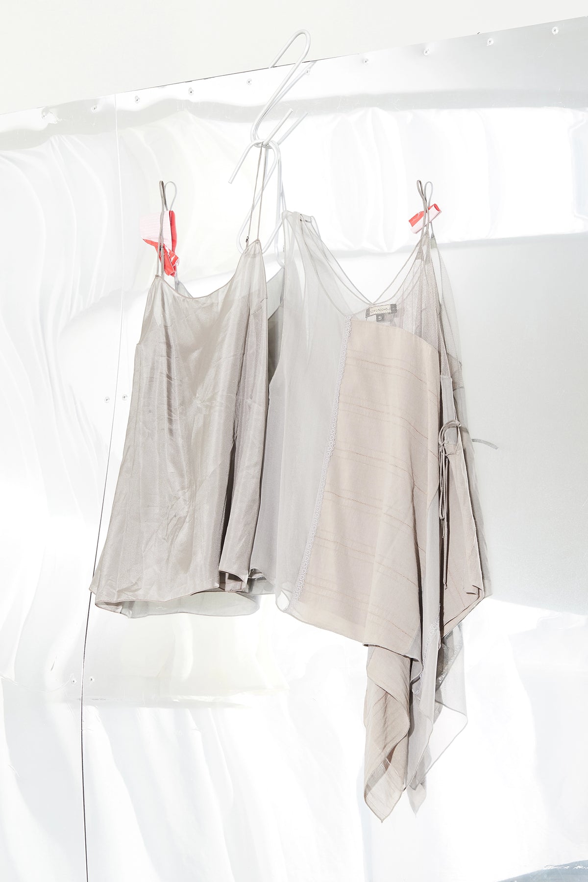 Two piece bias patchwork camisole top