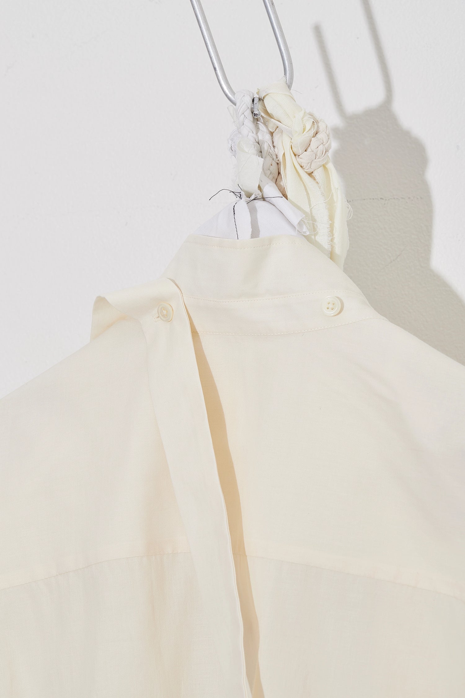 Oversized Collared Shirt with tie Oat