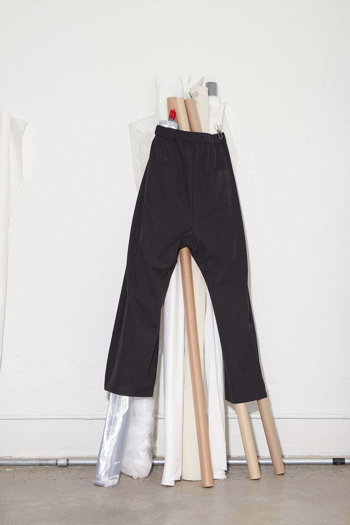 Pleated Wide Pants Dark Navy
