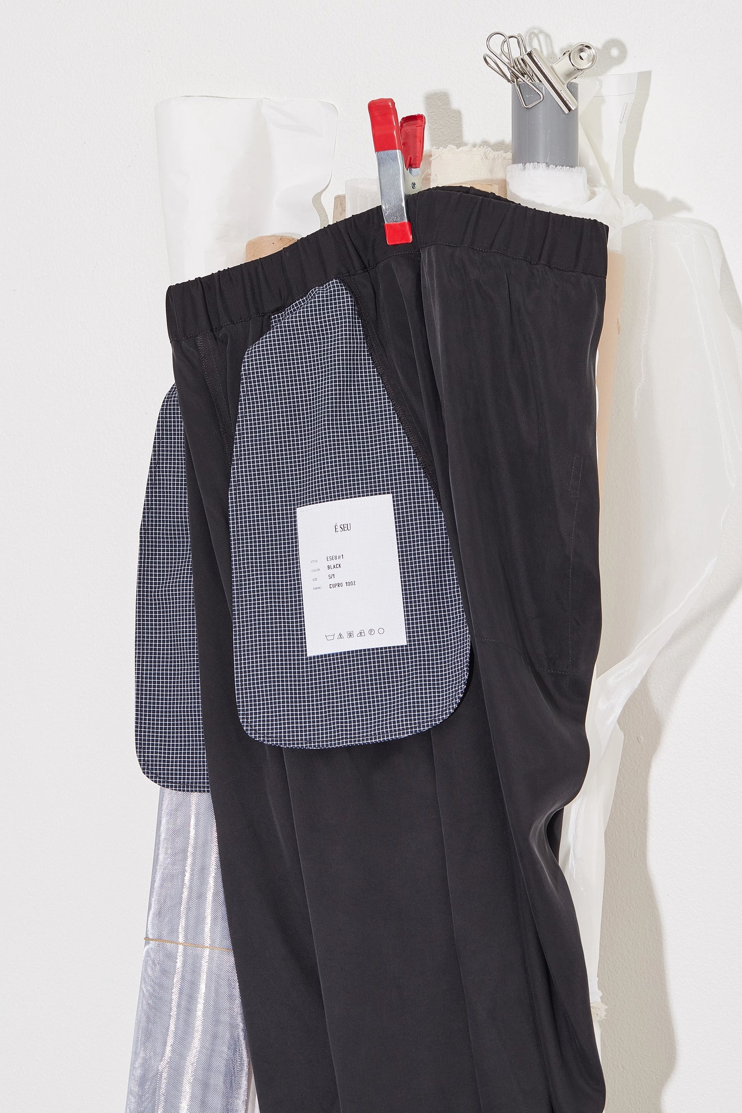 Pleated Wide Leg Pants Black