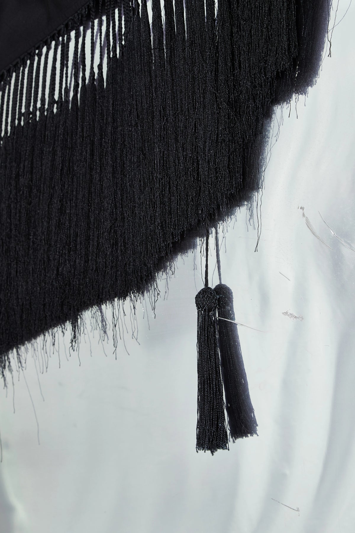Tassle brocade scarf