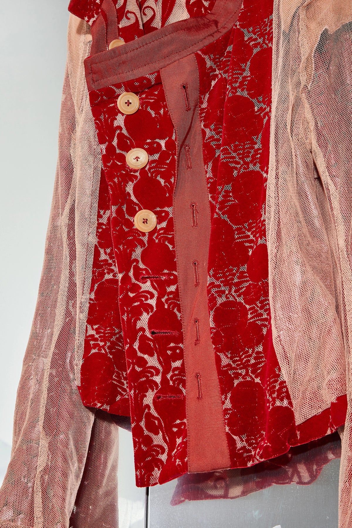 Devoré floral brocade jacket