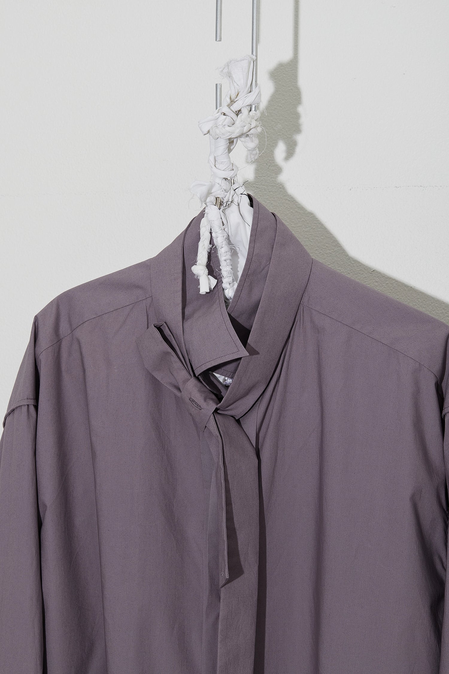 Oversized Collared Shirt with tie Mauve