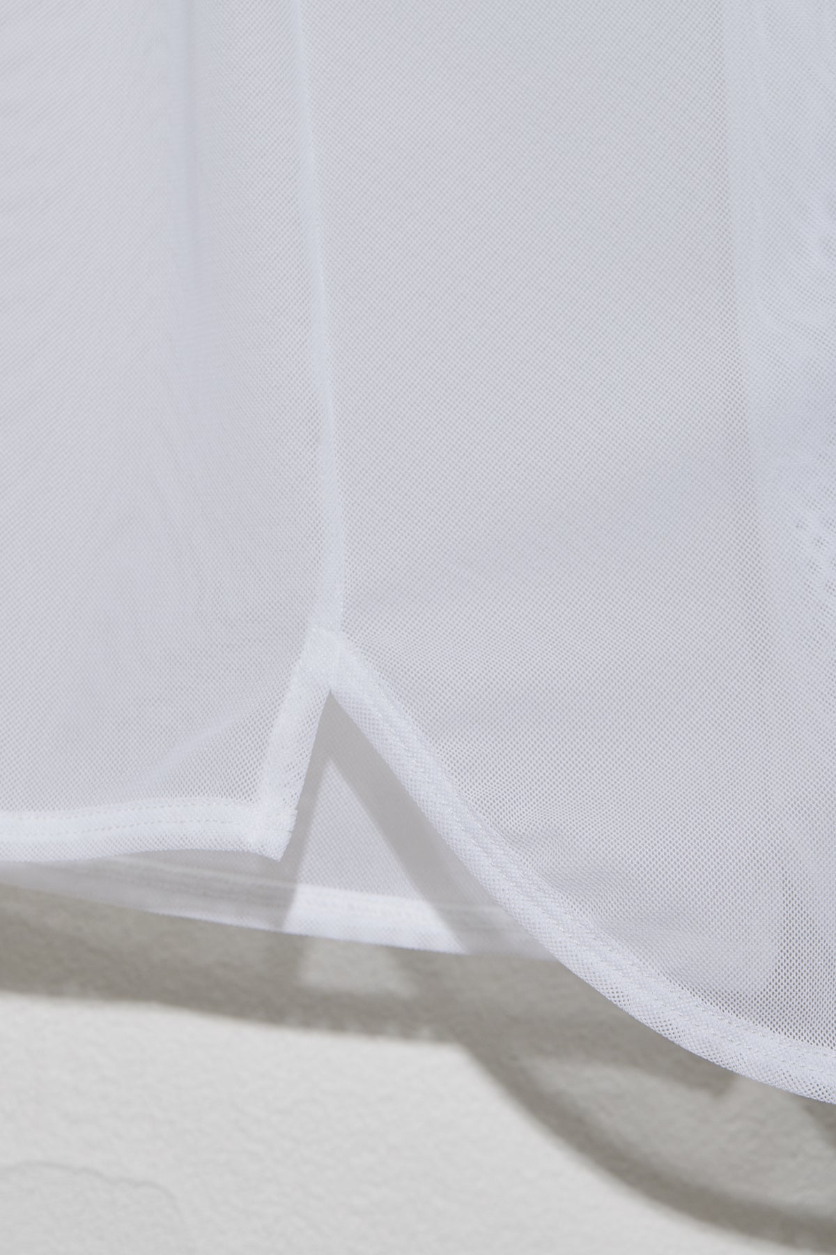 Chine Singlet Dress White Nylon Mesh