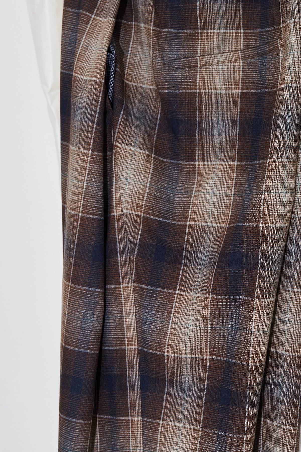 Pleated Wide Leg Pants Plaid