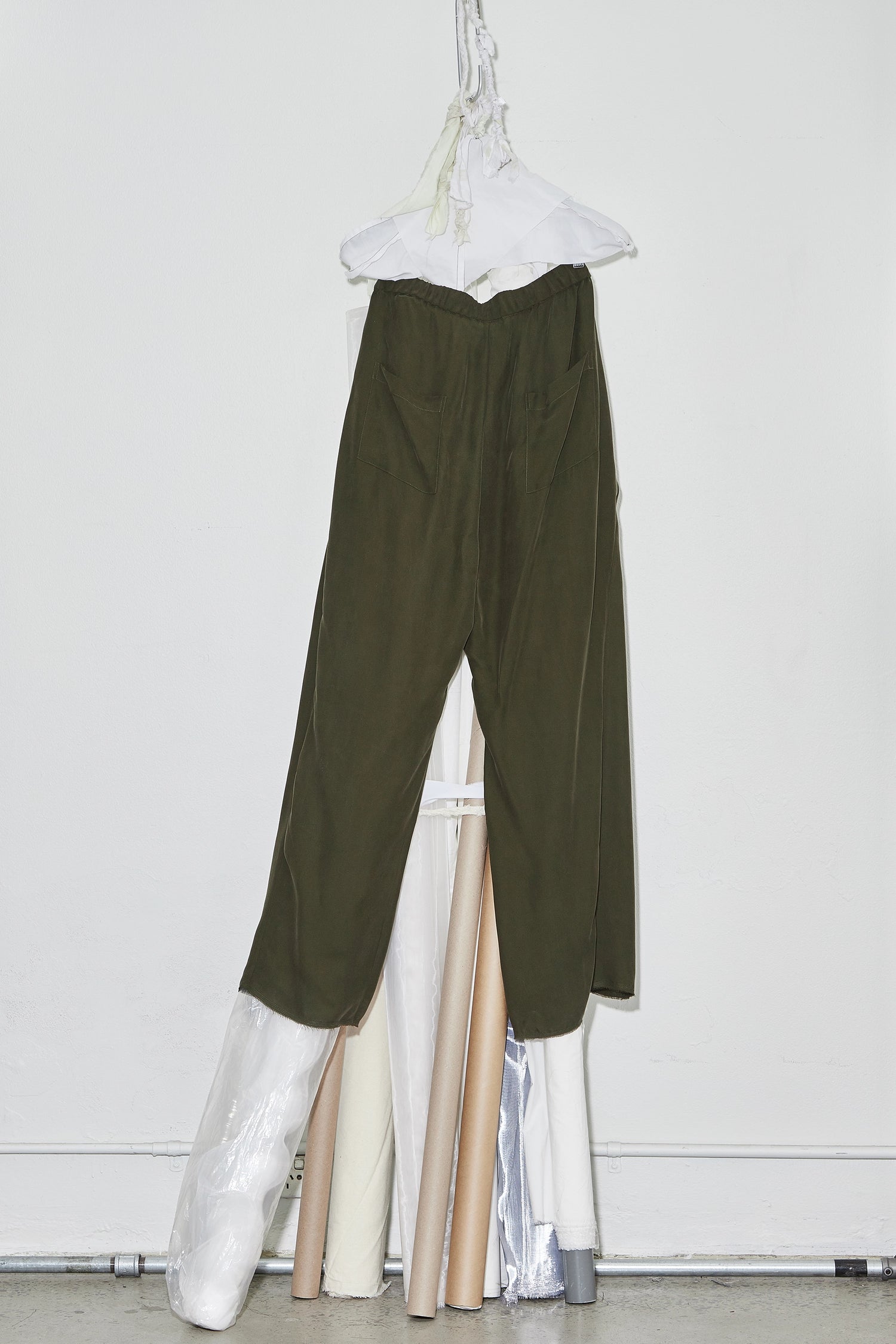 Pleated Wide Leg Pants Khaki