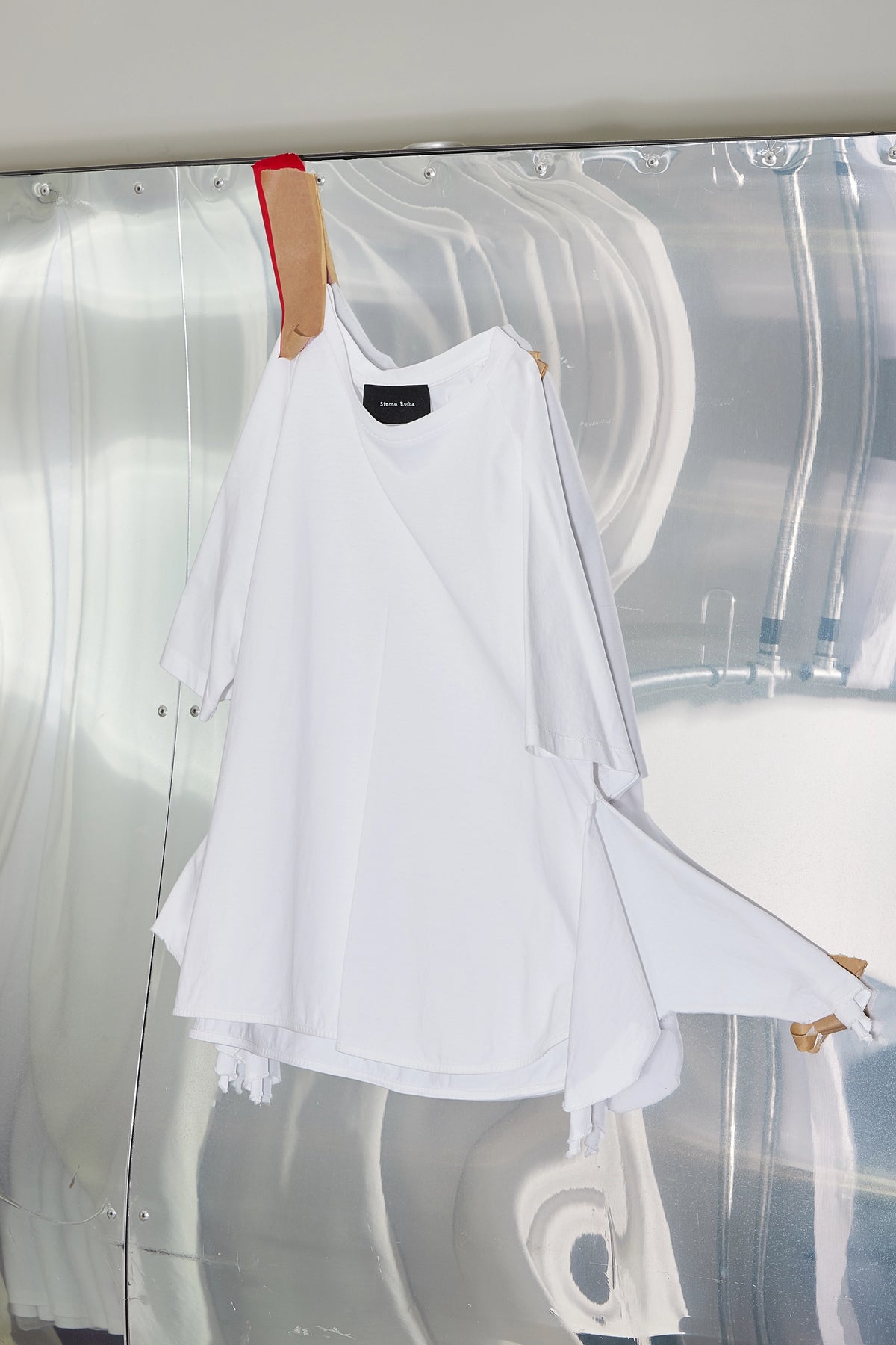White Flare Hem T-Shirt