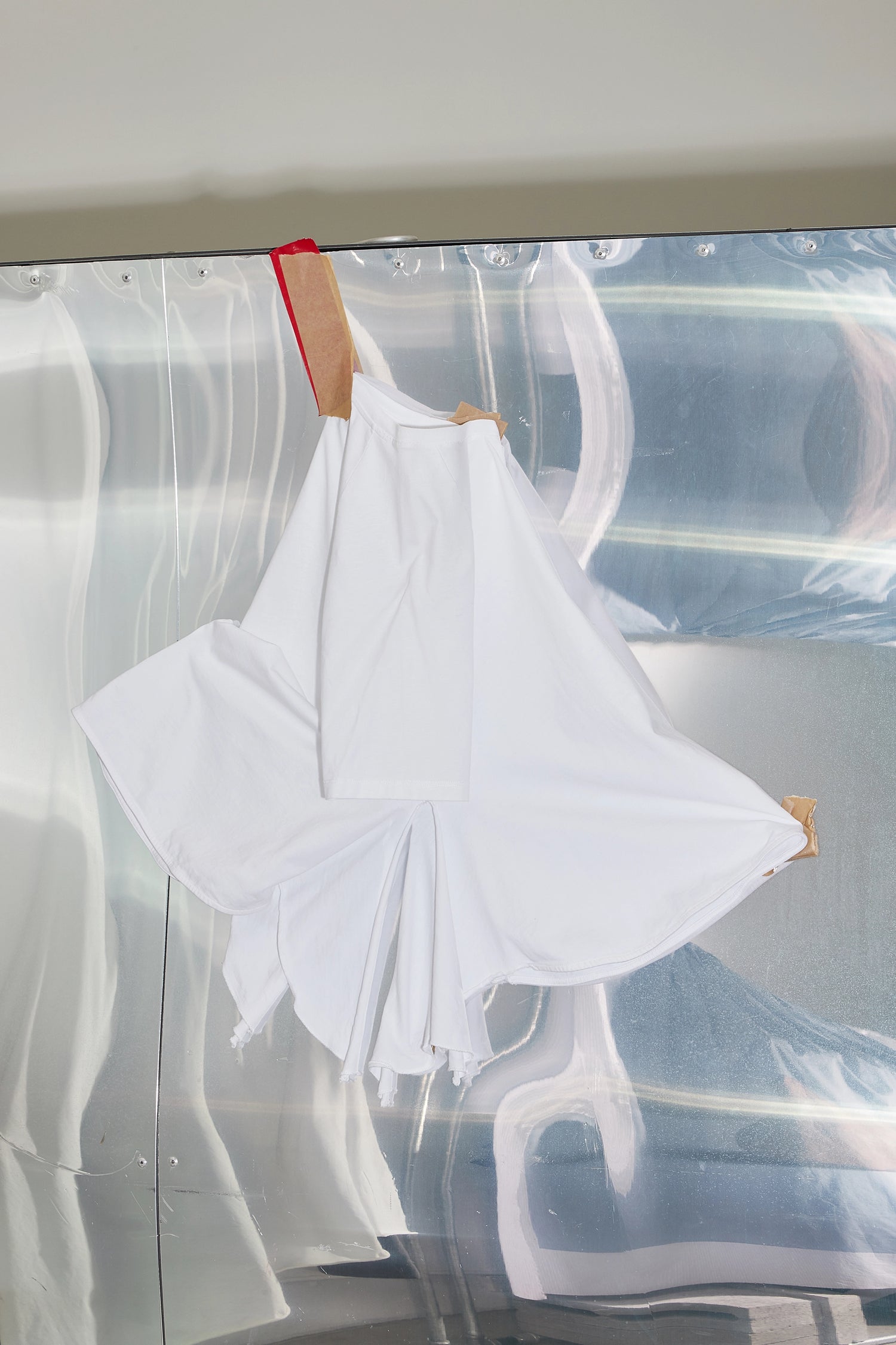 White Flare Hem T-Shirt