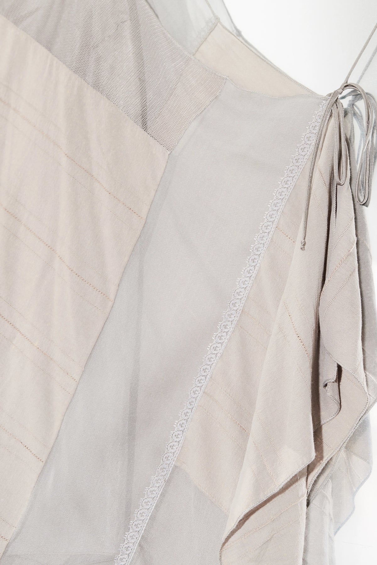 Two piece bias patchwork camisole top