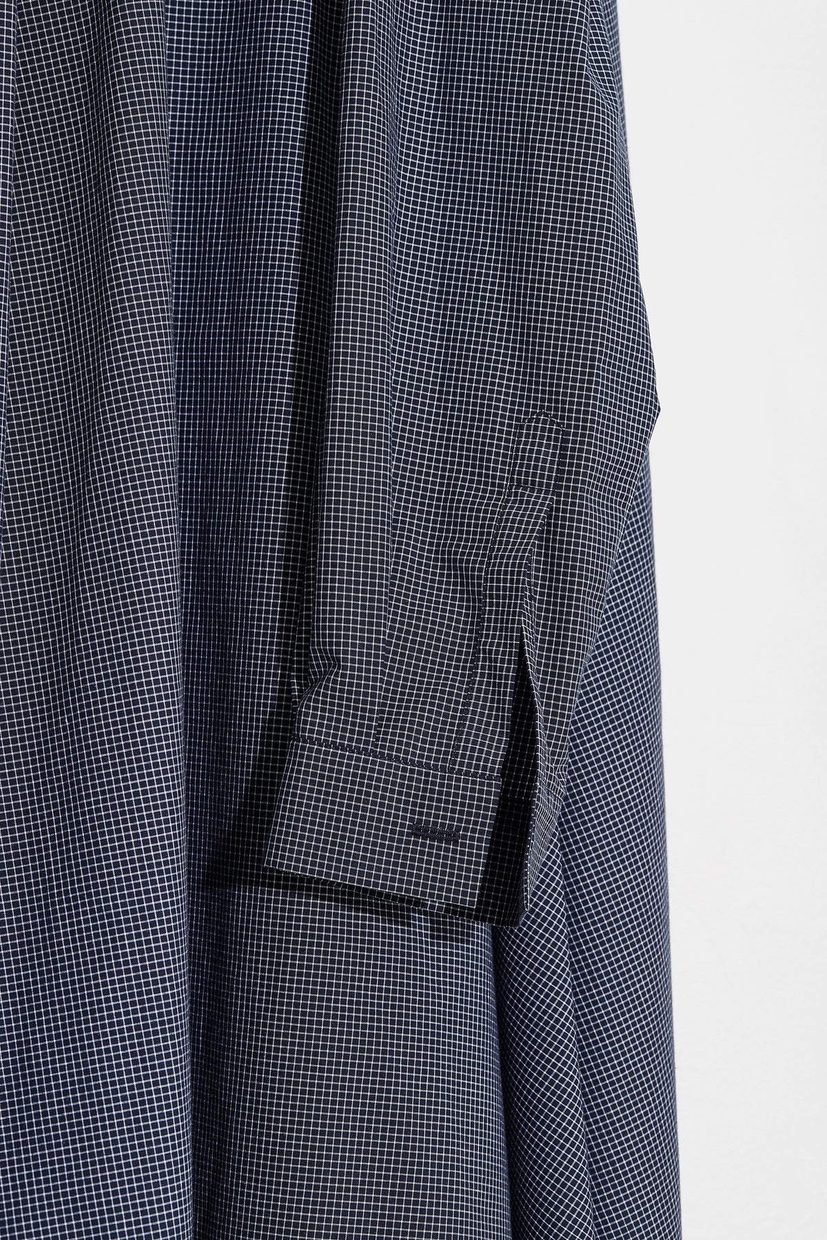 Dress With Sleeve Detail At Back Navy Check
