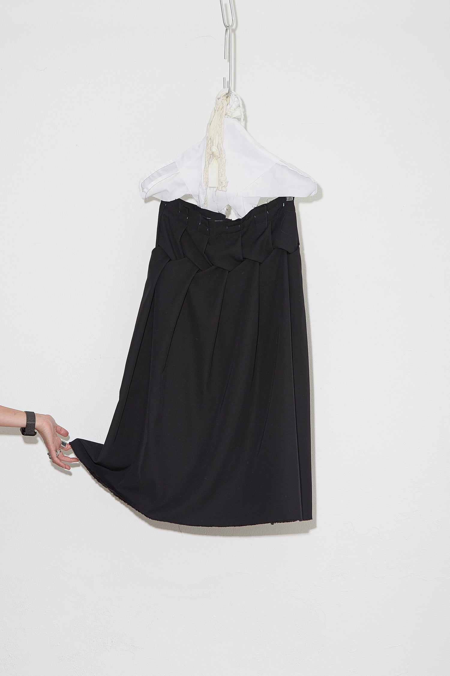 Origami Apron Skirt Black