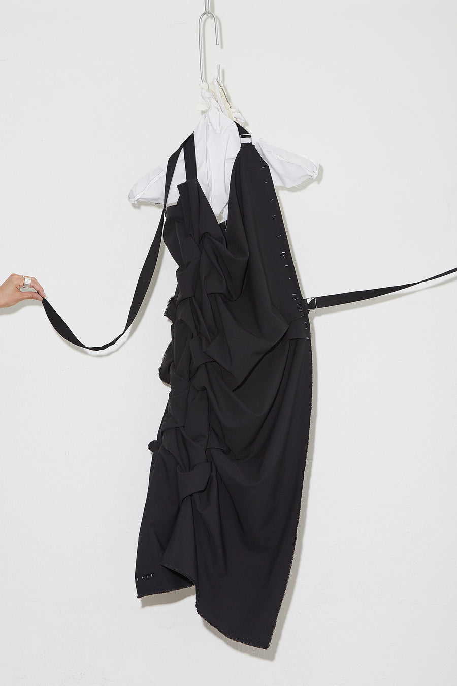 Origami Apron Dress Black