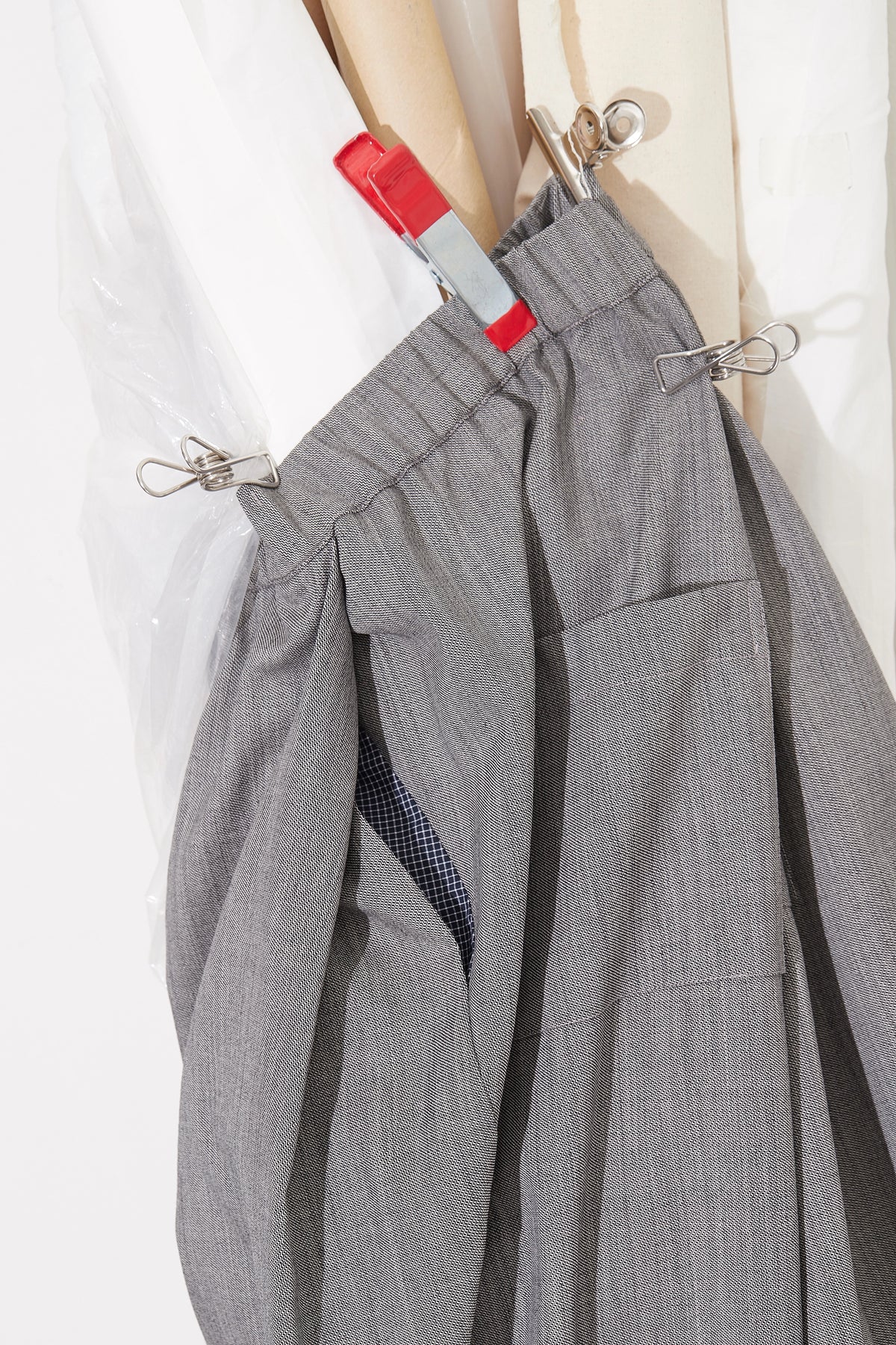 Pleated Wide Leg Pants Grey