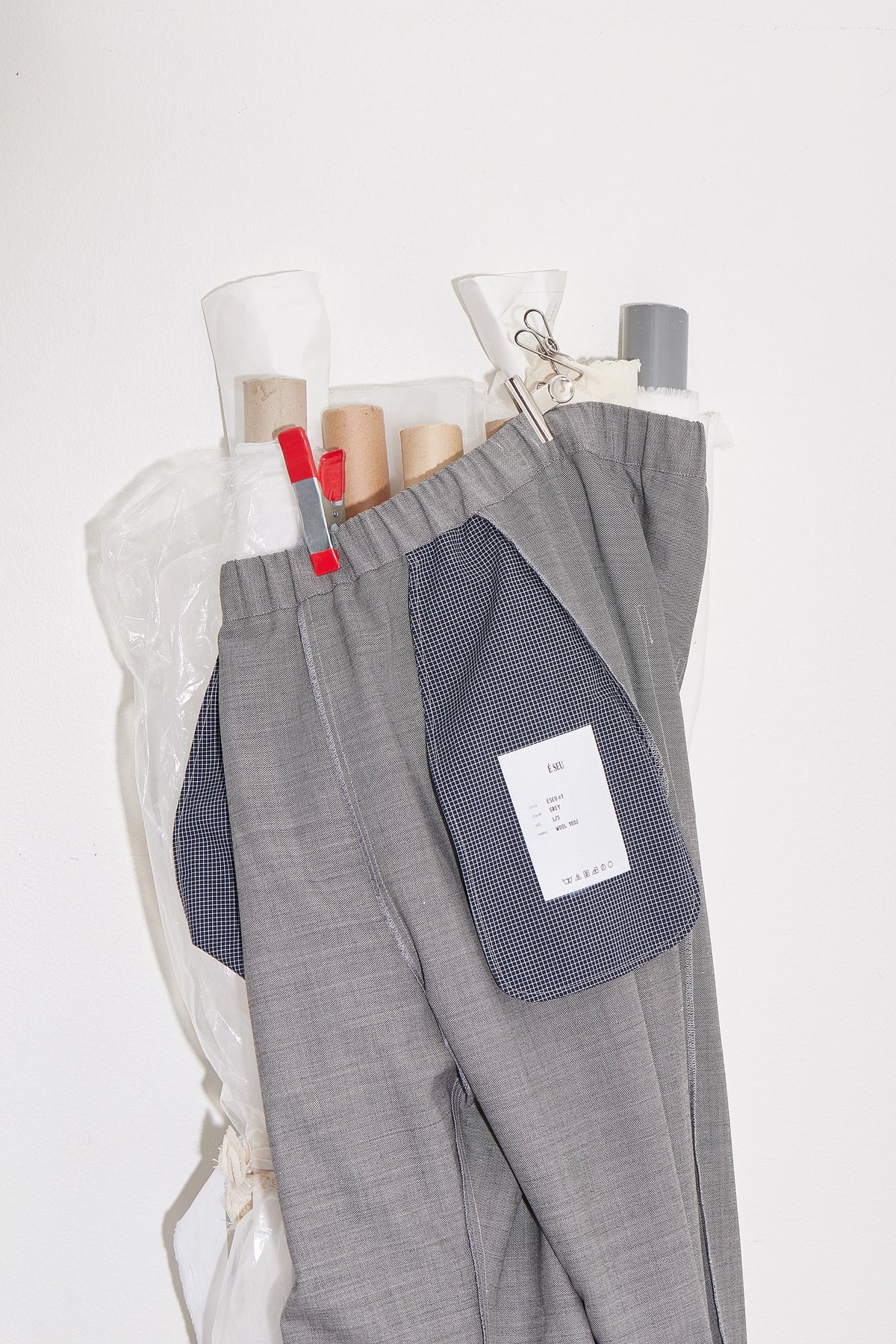 Pleated Wide Leg Pants Grey