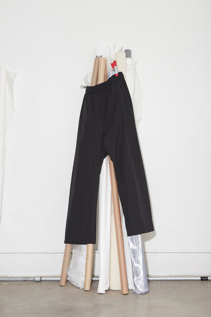 Pleated Wide Pants Dark Navy