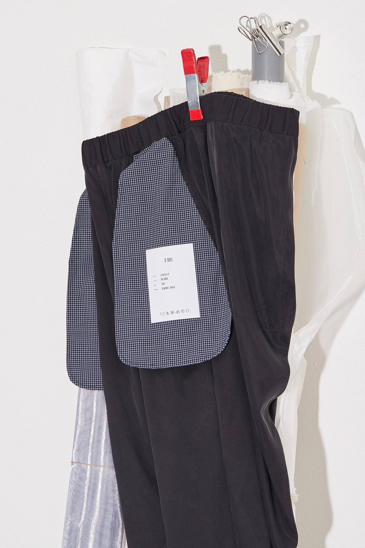 Pleated Wide Leg Pants Black