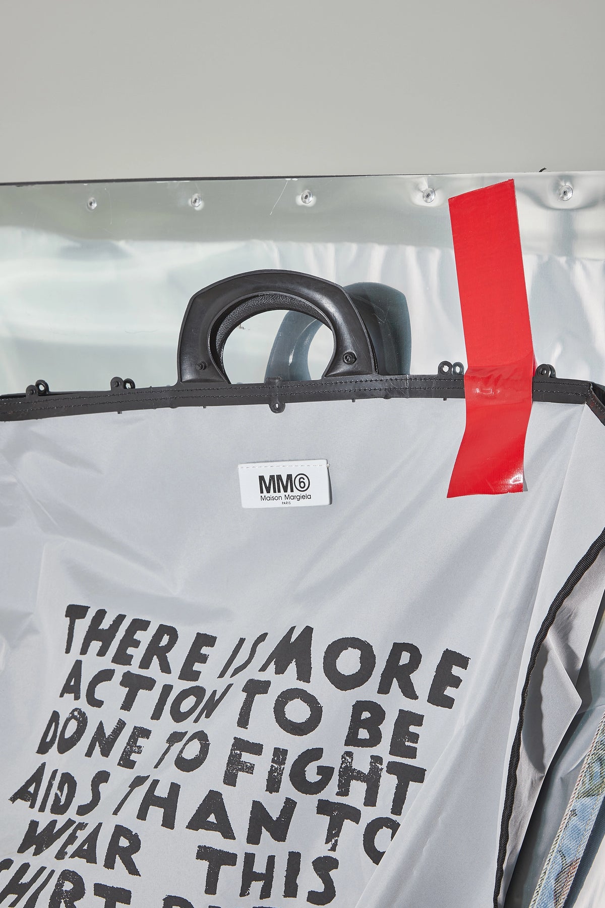 Black Vinyl Shopping Tote