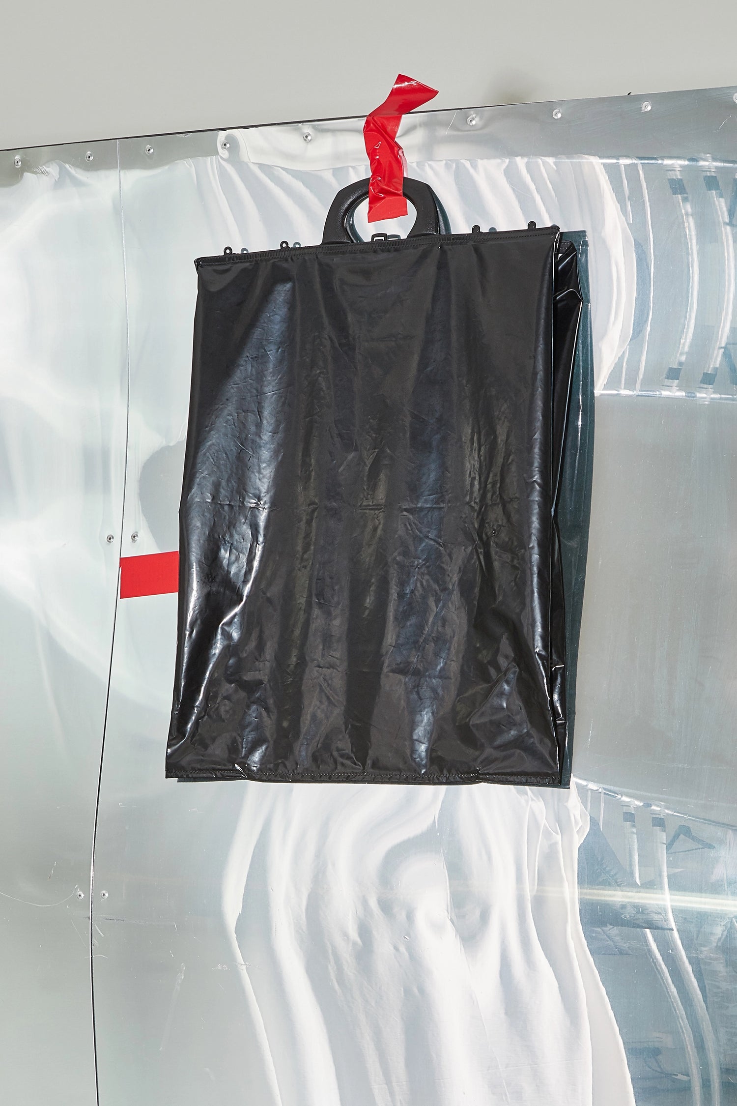 Black Vinyl Shopping Tote