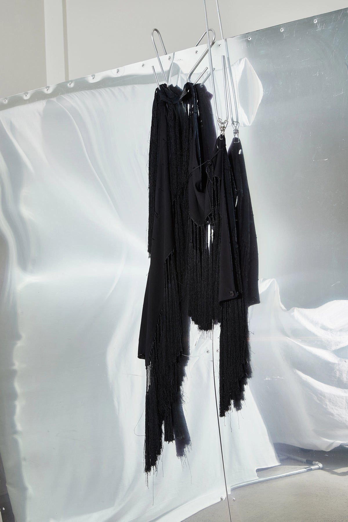 Tassle brocade scarf