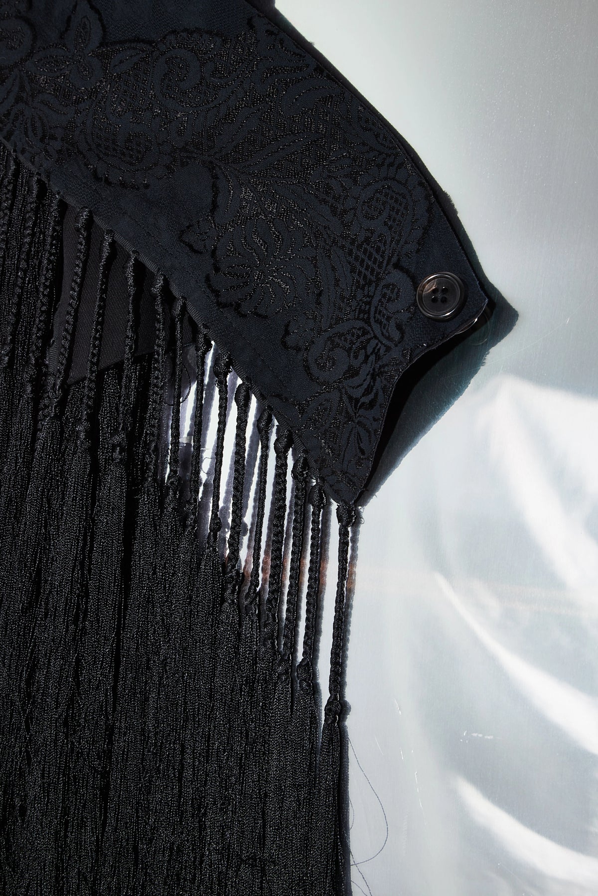 Tassle brocade scarf