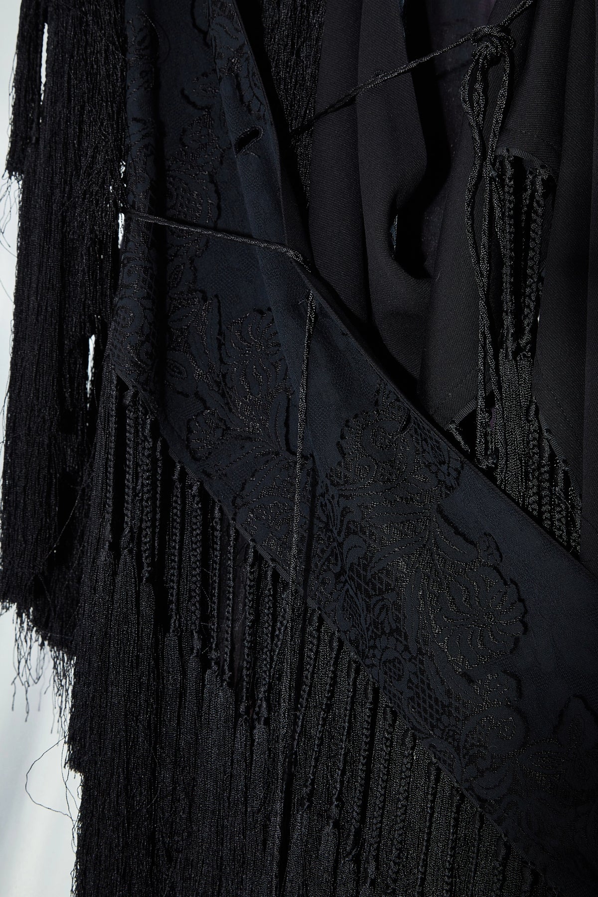 Tassle brocade scarf