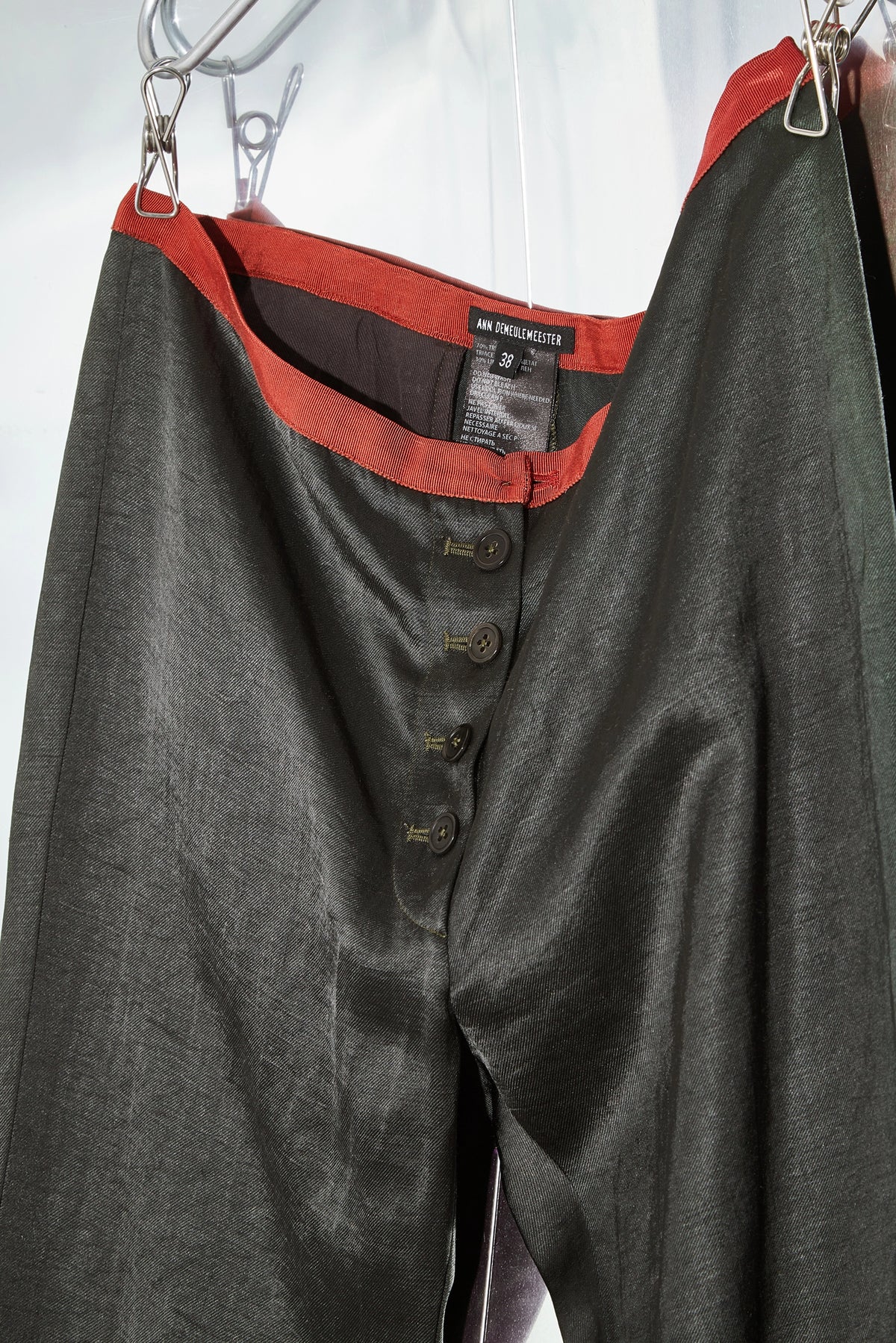 Cropped Button Fly Pants