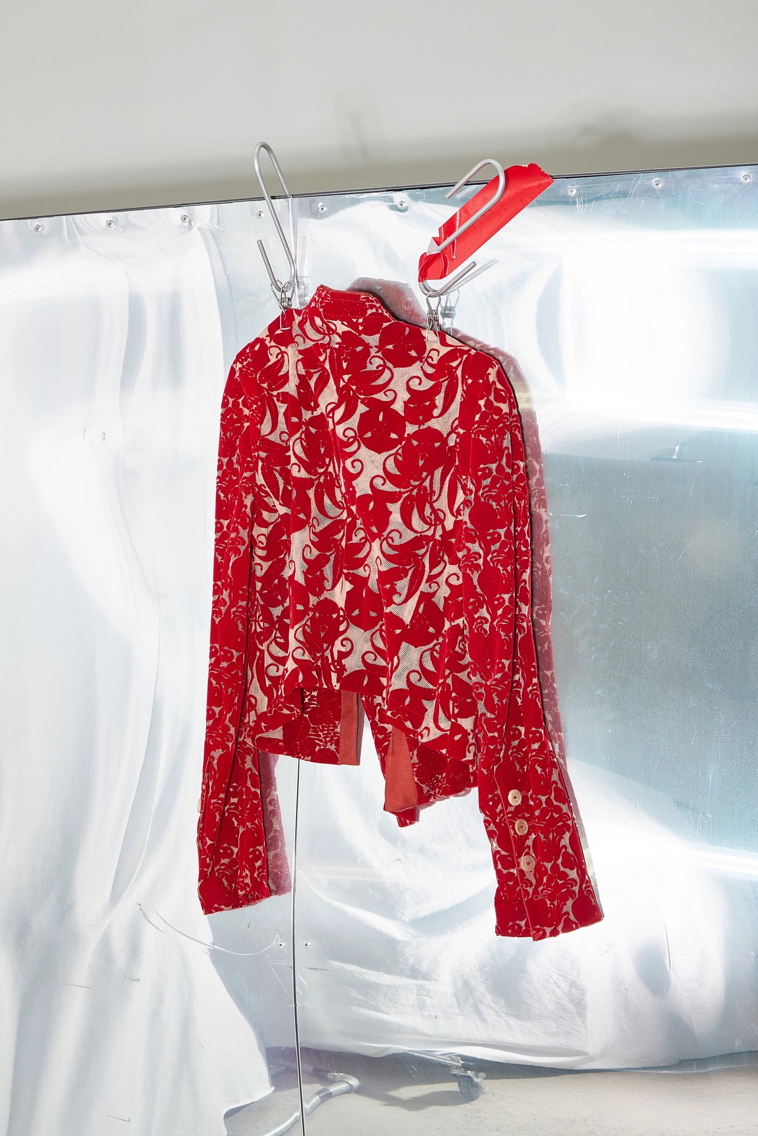 Devoré floral brocade jacket
