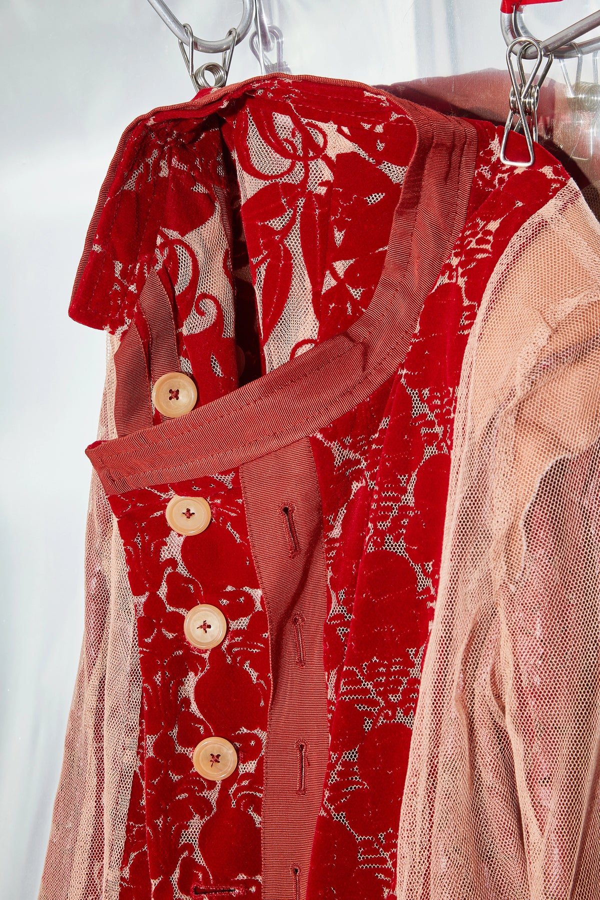 Devoré floral brocade jacket