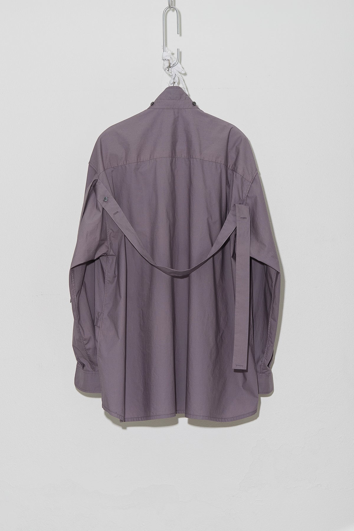 Oversized Collared Shirt with tie Mauve