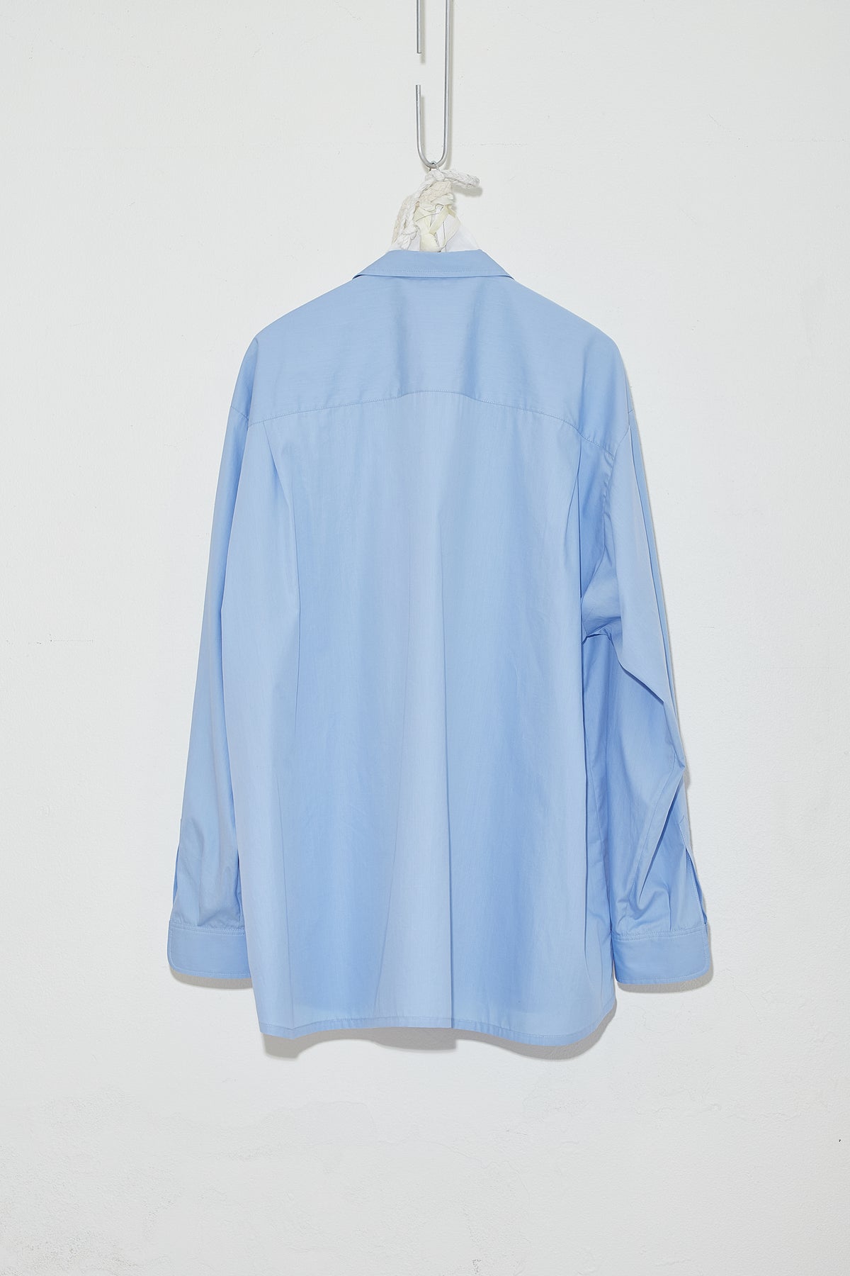 Oversized Collared Shirt with tie Blue
