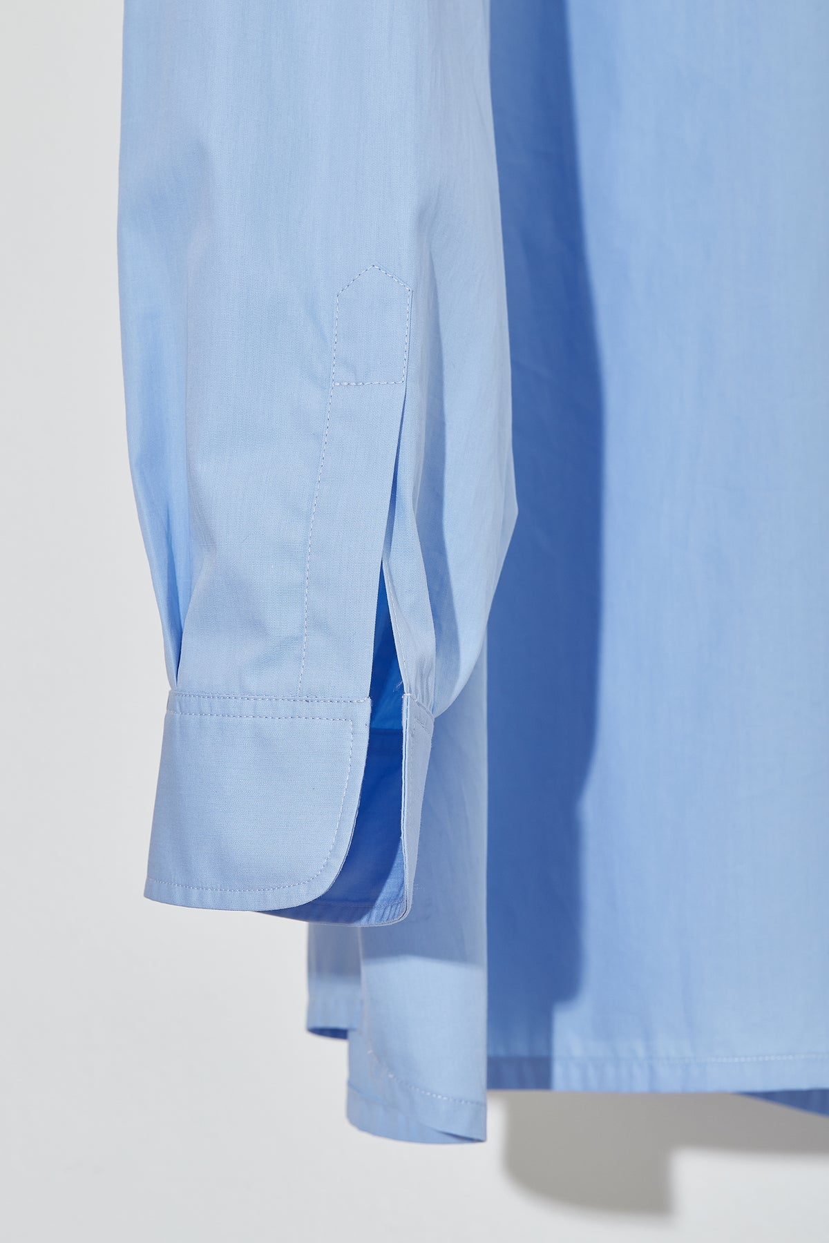 Oversized Collared Shirt with tie Blue